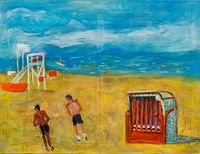 Strandlauf (Acryl auf Leinwand, 80 cm x 60 cm)